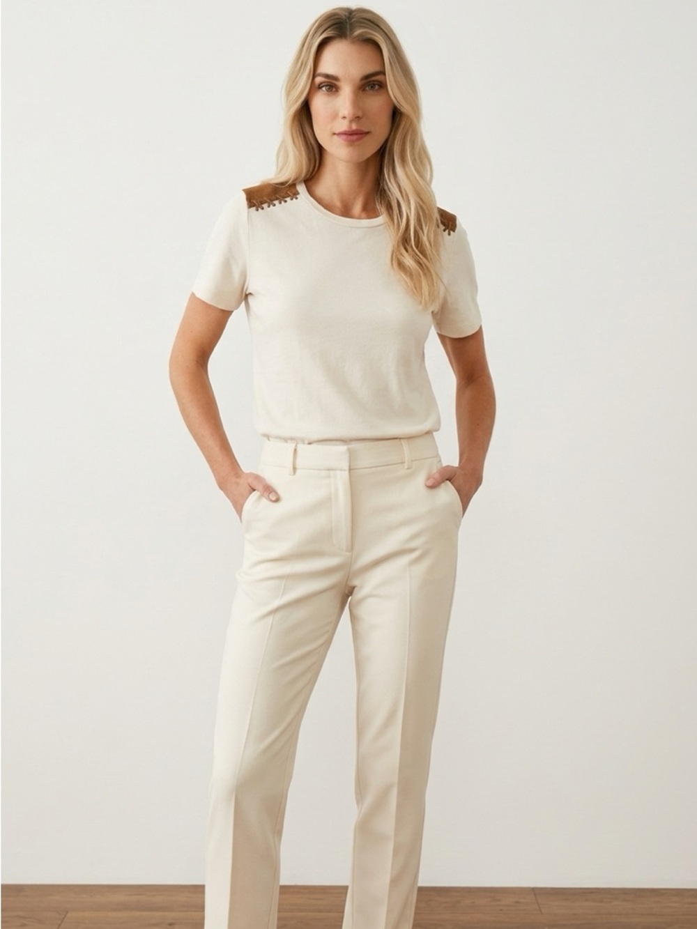 Lauren by Ralph Lauren size XL cream blouse